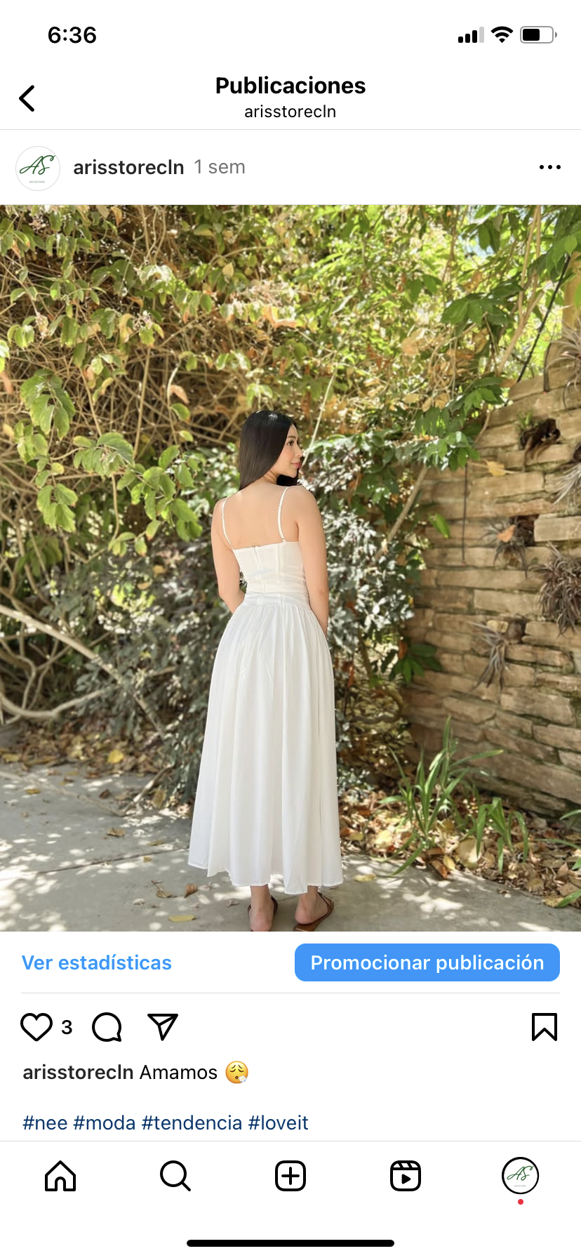 Vestido MIDI blanco con vuelo